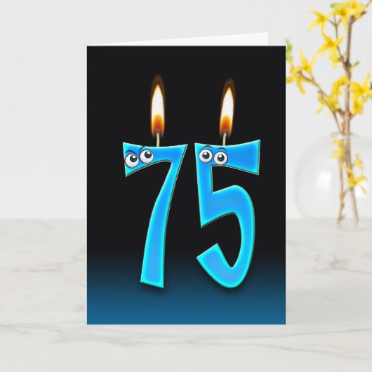 75. Geburtstagskandale Karte (Gelbe Blume)