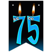 75. Geburtstagskandale mit Augapellen Wimpelkette (Erste Fahne)