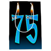 75. Geburtstagskandale Mittlere Geschenktasche Geschenktüte (Vorderseite)