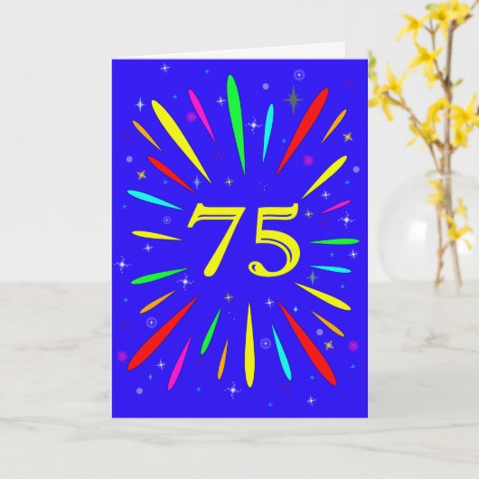 75. Geburtstagskarte Karte (Gelbe Blume)