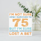 75. Geburtstagslegende Karte (Stehend Vorderseite)