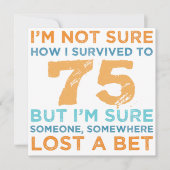 75. Geburtstagslegende Karte (Vorderseite)