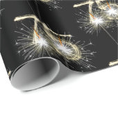 75. Geburtstagsparkler auf Black Geschenkpapier (Rolleneckpunkt)