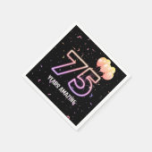 75. Geburtstagsparty Balloons und Confetti Serviette (Ecke)