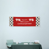 75. Geburtstagsparty, Baseball, Name, Rot Banner (Messeveranstaltung)