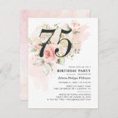 75. Geburtstagsparty Einladung (Vorne/Hinten)