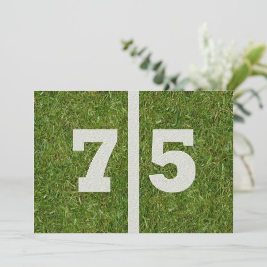 75. Geburtstagsparty! Einladung (Stehend Vorderseite)