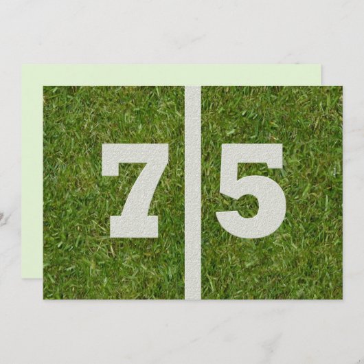 75. Geburtstagsparty! Einladung (Vorne/Hinten)