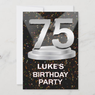 75. Geburtstagsparty Einladung einen Namen hinzufü