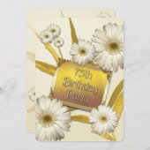 75. Geburtstagsparty Einladung mit Molkereien (Vorne/Hinten)