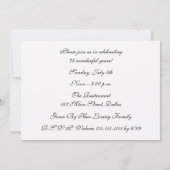 75. Geburtstagsparty Einladung wunderschöne Blumen (Rückseite)