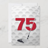 75. Geburtstagsparty Golf Thema Einladung (Vorderseite)