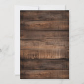 75. Geburtstagsparty Rustikale Holz Sonnenblume Einladung (Rückseite)