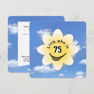 75. Geburtstagsparty Sommersonne Einladung