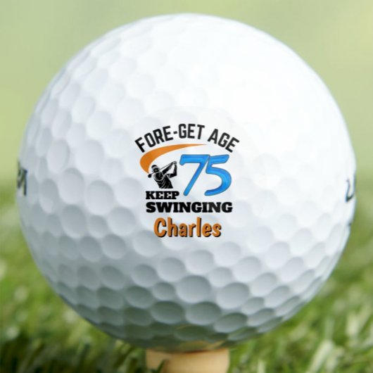 75. Geschenk für Ehemann Lustig Blau Benutzerdefin Golfball