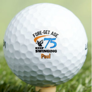 75. Geschenk für Freund Lustig Blau Benutzerdefini Golfball