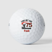 75. Golfgeschenk für Onkel - FORE-get Age Red Kari Golfball (Vorderseite)