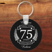 75. Hochzeit JAHRESTAG DIAMOND GOLD Schlüsselanhänger (Vorderseite)