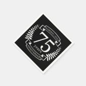 75. Hochzeit JAHRESTAG DIAMOND GOLD Serviette (Ecke)