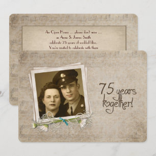 75. Hochzeitsjubiläum Open House Einladung