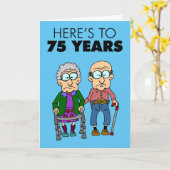 75. Hochzeitstag alt Karte (Gelbe Blume)