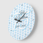 75. Hochzeitstag Diamantenfeier Große Wanduhr (Winkel)