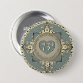 75. Hochzeitstag Diamond Button (Vorne & Hinten)