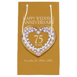 75. Hochzeitstag Foto Geschenktasche Kleine Geschenktüte