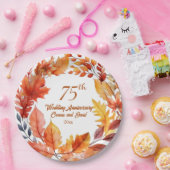 75. Hochzeitstag Herbst Pappteller (Party)