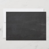 75. Hochzeitstag Schwarzes Silber Chalkboard Einladung (Rückseite)