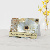 75. Hochzeitstag Tante & Onkel Rose Karte (Gelbe Blume)