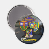 75. im Flugzeug Ranger Patch Veteranen ww2 Magnet (Vorderseite/Rückseite)