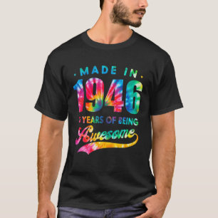 75 Jahre alt 75. Geburtstag 1946 Gefärbte Krawatte T-Shirt