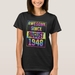 75 Jahre alt 75. Geburtstag Gefärbte Krawatte Phan T-Shirt