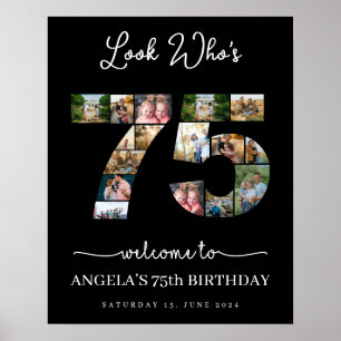 75 Jahre alt aussehen, 75 Geburtstagsparty Poster