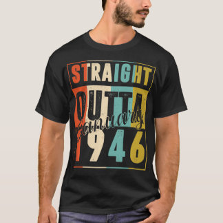 75 Jahre alt Retro Geburtstagsgeschenk direkt auße T-Shirt