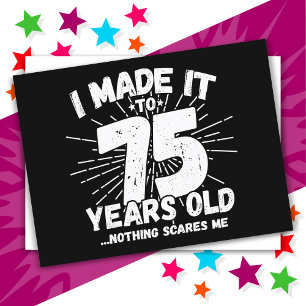 75 Jahre alt Sarcastic Meme Funny 75. Geburtstag Postkarte