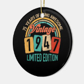 75 Jahre alt von 1947 Phantastisch sein 75. Geburt Keramik Ornament (Links)