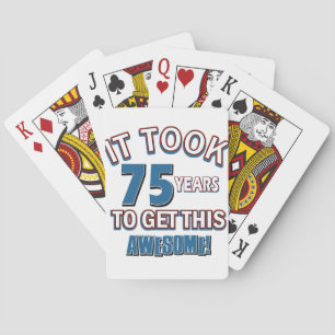 75 Jahre alte Geburtstagsdesigns Spielkarten