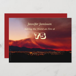 75 Jahre alte Geburtstagsparty setzt Welt auf Feue Einladung