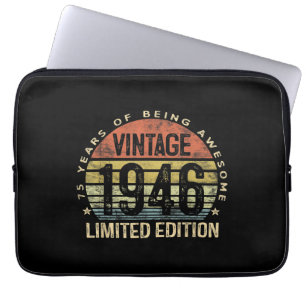 75 Jahre alte Geschenke Vintag 1946 Geburtstag Laptopschutzhülle