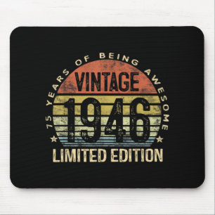 75 Jahre alte Geschenke Vintag 1946 Geburtstag Mousepad