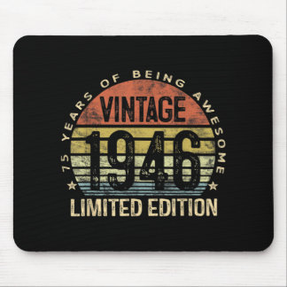 75 Jahre alte Geschenke Vintag 1946 Geburtstag Mousepad