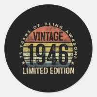 75 Jahre alte Geschenke Vintag 1946 Geburtstag