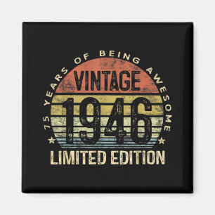 75 Jahre alte Geschenke Vintage 1946 Geburtstag Magnet