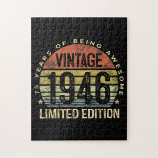 75 Jahre alte Geschenke Vintage 1946 Geburtstag Puzzle