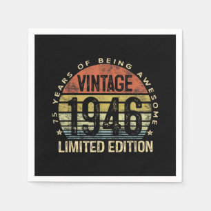75 Jahre alte Geschenke Vintage 1946 Geburtstag Serviette