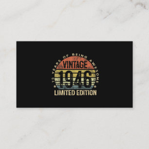 75 Jahre alte Geschenke Vintage 1946 Geburtstag Visitenkarte