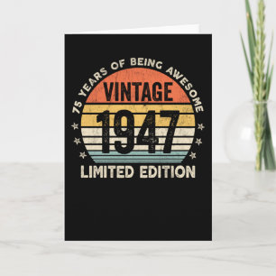 75 Jahre Awesome Vintage 1947 Karte