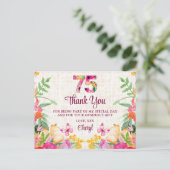 75 Jahre Blume Blumenhandtücher 75. Geburtstag Dan Postkarte (Stehend Vorderseite)